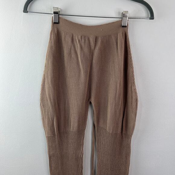 Rehab Lab Beige Sweatsuit Perforated Hooded Lace Up Poplin Pants Set L Large - Picture 9 of 16